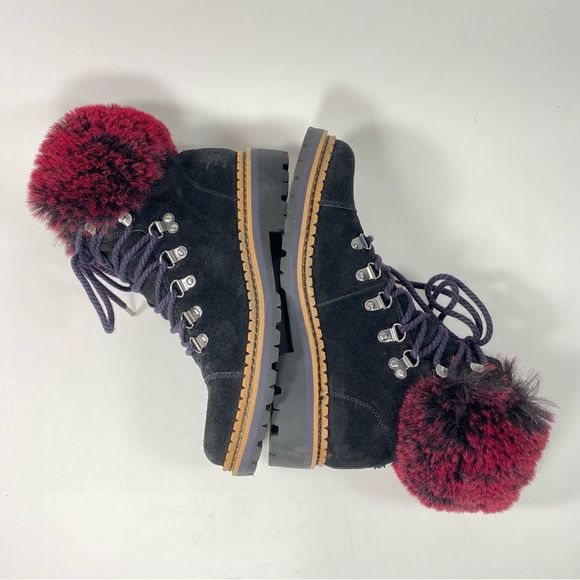 Sam Edelman Women's Bowen Boots Color Black/Raspberry Wine SZ 6 - Picture 9 of 12